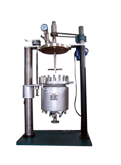 CJKX釜体升降型反应釜（镍材、油浴循环加热）